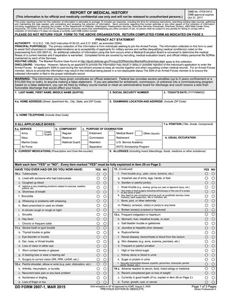 Dd Form 2807 2 Mar 2015 Fill Online Printable Fillable Blank Dd