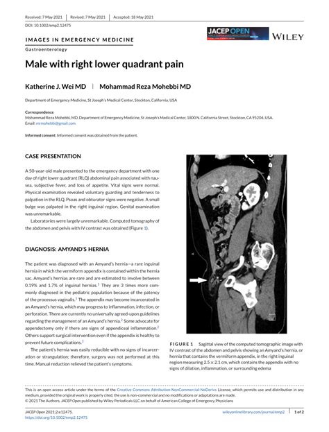 Pdf Male With Right Lower Quadrant Pain