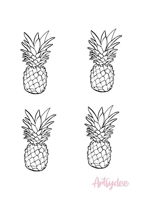 Looking For A Pineapple Stencil Template 5 Free Fruity Pineapple