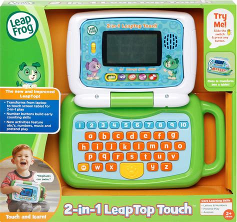 Leapfrog 2 In 1 Leaptop Touch Laptop Electronic Speaking Childs Toy Bn