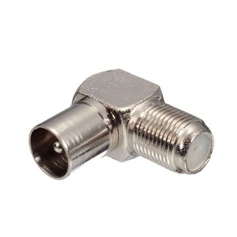 90 Degree Right Angled Tv Plug Coax Coaxial F Connector Male Aerial