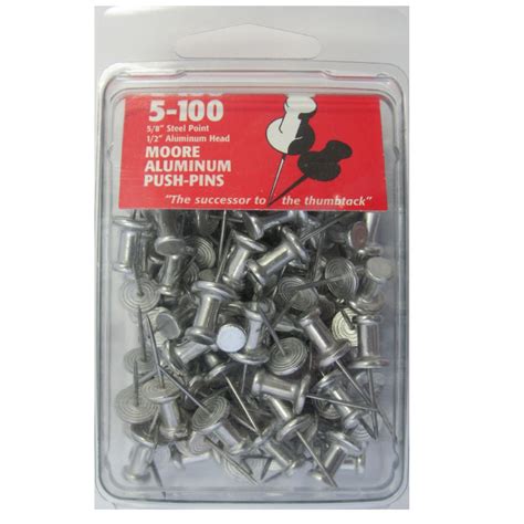 Buy Aluminum 58in Push Pins Box 100