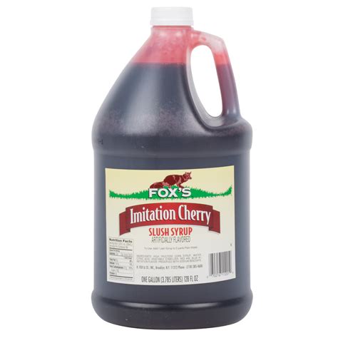Foxs Cherry Slush Syrup 1 Gallon