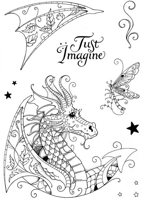 Pink Ink Designs Dragon A5 Stamps