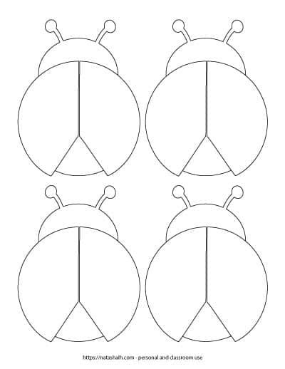 Ladybug Template Cut Outs