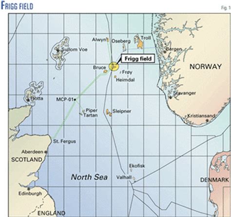 Norwegian North Sea Oil Fields Map