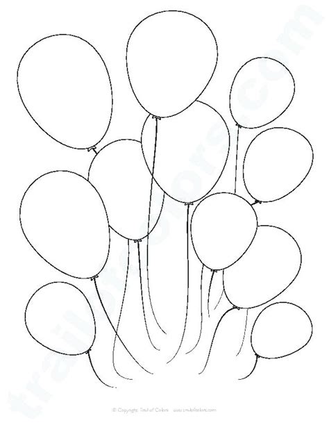 Balloons come in a variety of colors. Birthday Balloon Coloring Pages at GetColorings.com | Free ...