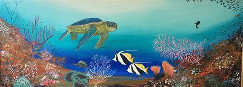 Together In Art A Community Expression And Party Sea Life Paintings