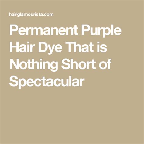 Permanent Purple Hair Dye That Is Nothing Short Of