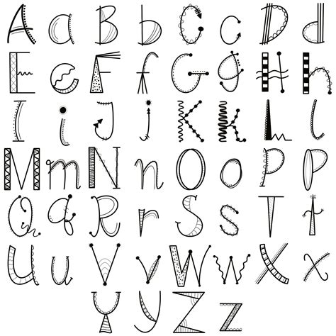 Doodle Alphabet Font 2 Clipart Png And Ttf Format Fun Font Etsy Uk