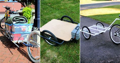 The trailer hooks to a wooden box that sits. 10 Free DIY Bike Trailer Plans | How to Build a Bike Trailer