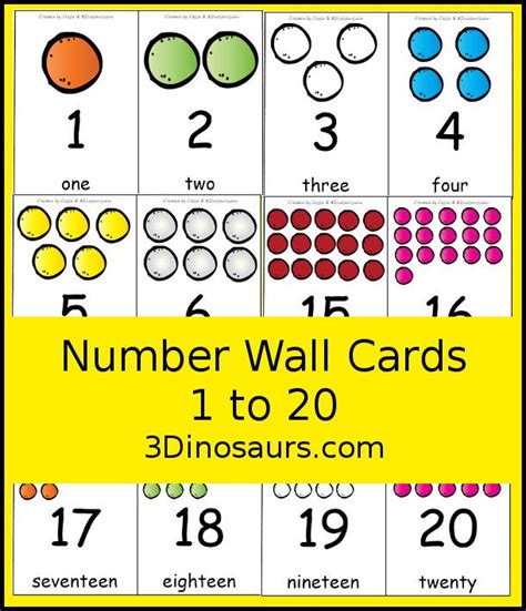 Free 1 To 20 Number Printables With A Gumball Theme Printable Numbers