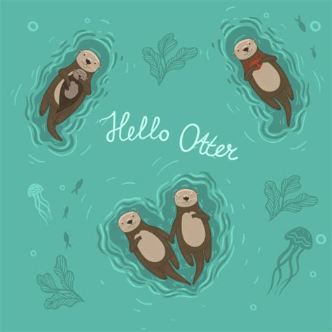 Otter Illustrations Royalty Free Vector Graphics And Clip Art Istock