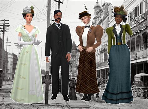 Decades Lookbook The 1890s Sims 4 Decades Challenge Sims 4 Mods