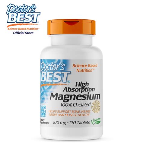 Doctors Best High Absorption Magnesium 100 Mg 120 Tabs Shopee