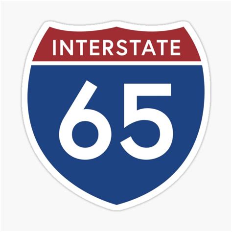Interstate 65 I65 Sticker For Sale By Breynoldsdesign Redbubble