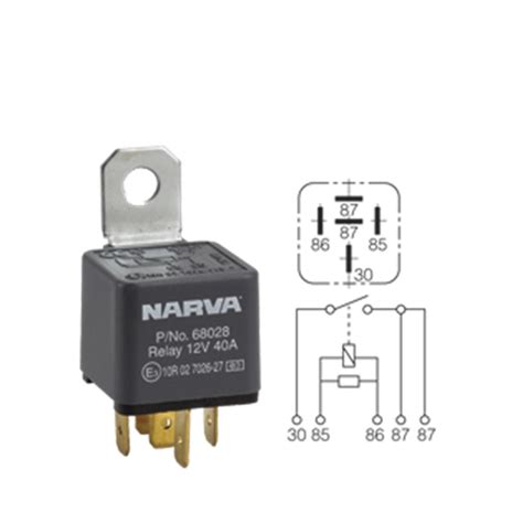Narva Relay 5pin 12v 40a Normal Open With Resistor Collier And Miller