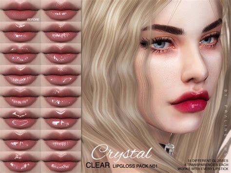 Crystal Clear Lipgloss Pack N01 By Pralinesims At Tsr Sims 4 Updates