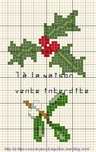 Découvrez différents types d'alphabet au point de croix gratuit. DES PETITES MAINS: Grilles gratuites de houx au point de croix