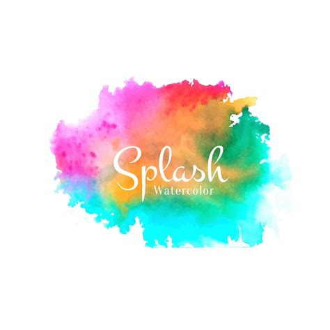 Free Vector Abstract Watercolor Splash Design Vector