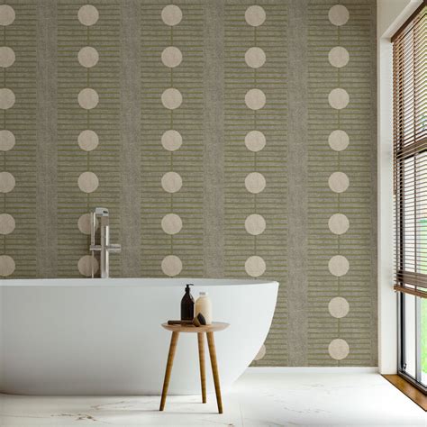 Nomalanga Olive And Linen Wallpaper By Forbes Masters Mitchell Black