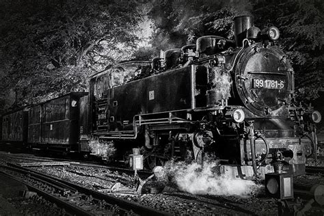 Steam Locomotive In Black And White Photograph By Frank Andree Pixels