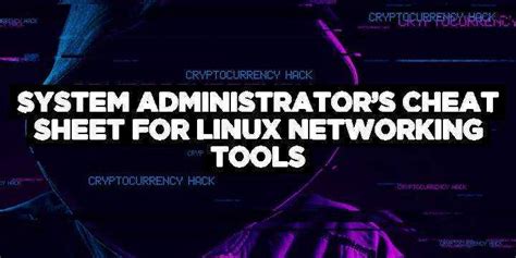 ️ System Administrators Cheat Sheet For Linux Networking Tools
