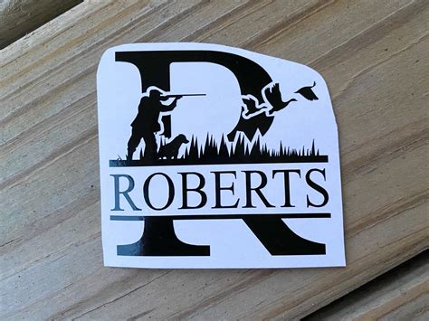 Custom Duck Hunting Monogram Decals Laptop Decal Car Decal Etsy