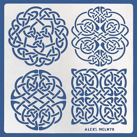 Buy Aleks Melnyk 391 Metal Journal Stencilceltic Knot Scandinavian