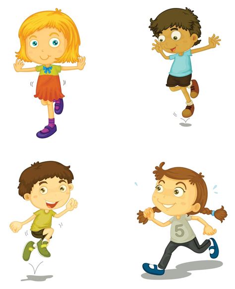A Four Kids Stock Image Vectorgrove Royalty Free Vector Images
