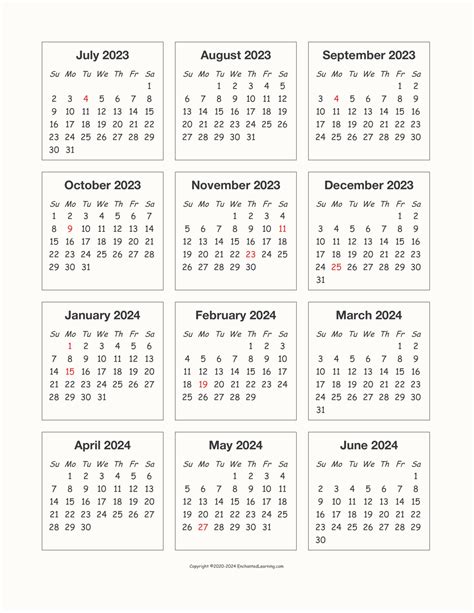 Academic Calendars 20232024 Free Printable Pdf Templates Images
