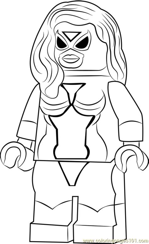 Lego Spider Woman Coloring Page For Kids Free Lego