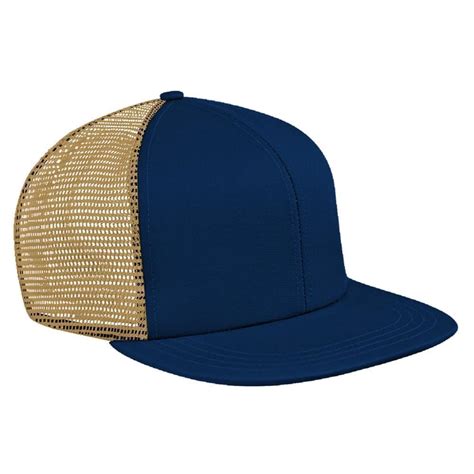Meshback Slide Buckle Flat Brim Baseball Hats Made In Usa By Unionwear