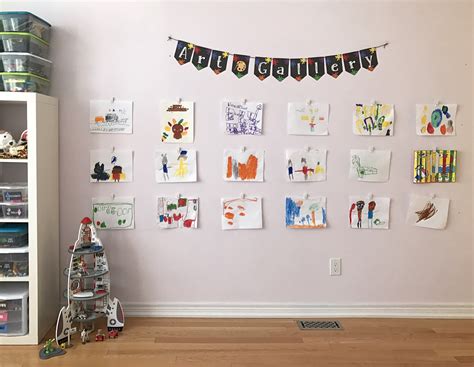 How To Do A Wall Gallery With Your Childrens Art Paul And Paula