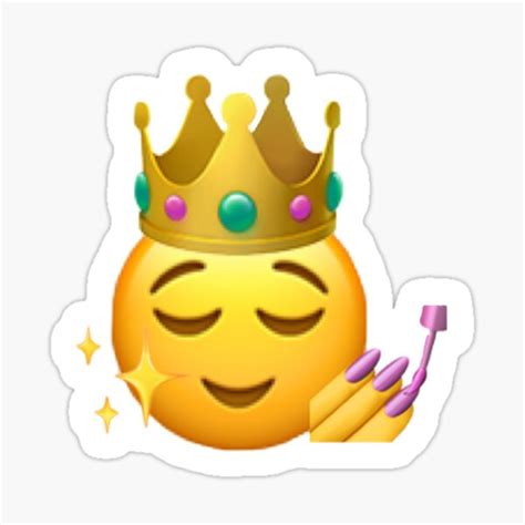 Queen Emoji Sticker For Sale By Evelyngjackson Redbubble