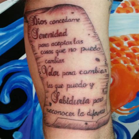 Serenity Prayer In Spanish Tattoo Serenitytattoo Flickr
