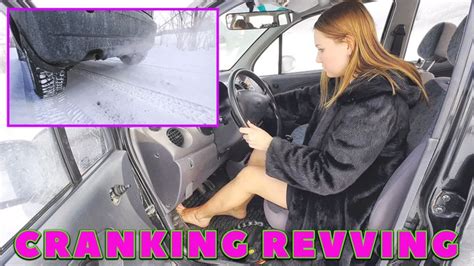 Tanya Stuck Cranking Revving Driving 4k Real Video Full Video 29 Min Pedal Pumping Russian