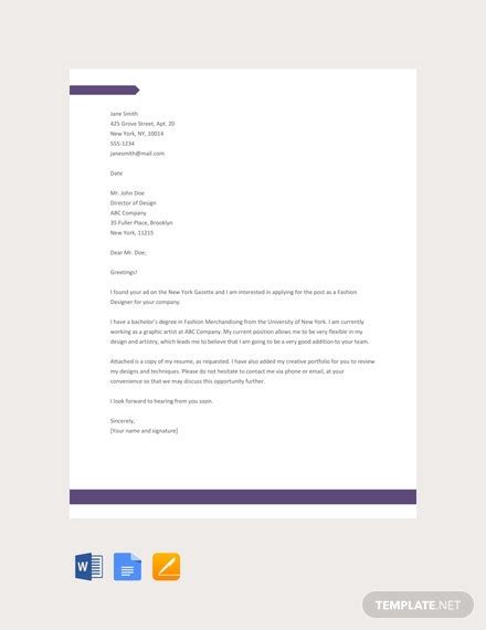 Are there common mistakes to avoid when writing my a fashion designer. FREE Fashion Designer Resume Cover Letter Template - Word ...