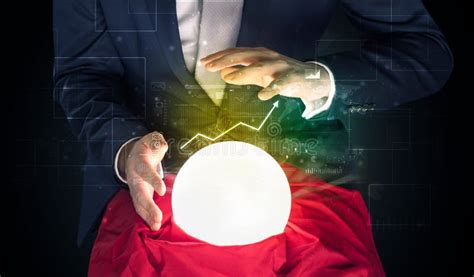 Businessman Forecast The Future Of The Stock Market With A Magic Ball