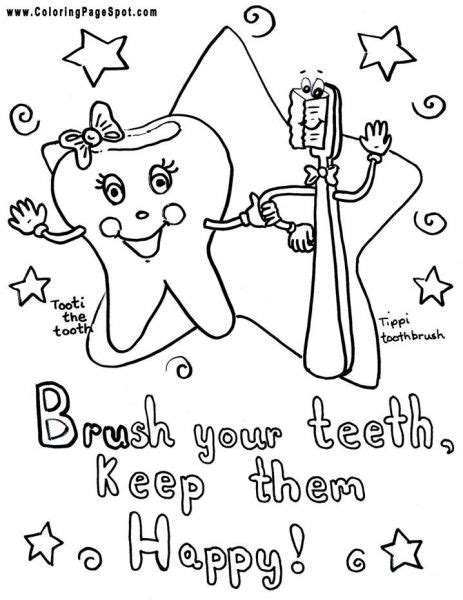 Page To Color Dental Kids Dental Health Week Dental Health