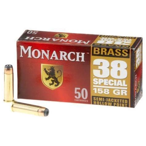 Monarch Sp Sjhp 38 Special 158 Grain Pistol Ammunition 50 Round Box 1299 Free Sh Over 25