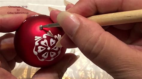Acrylic Hand Painted Christmas Ornaments By Gitka Schmidtova Youtube