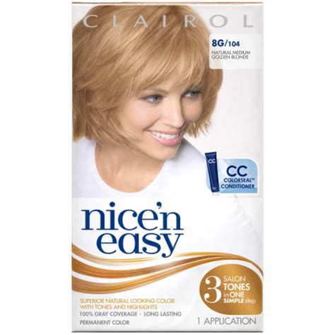 Clairol Nice N Easy 8g Natural Medium Golden Blonde Hair Color Kit 1