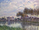 Alfred Sisley (1839-1899) , Moret au coucher du soleil, octobre ...