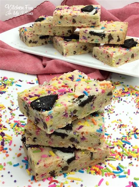 Oreo Funfetti Cookie Bars Kitchen Fun With My 3 Sons