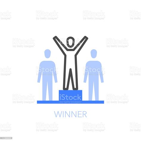 Simple Visualised Winner Icon Symbol Stock Illustration Download