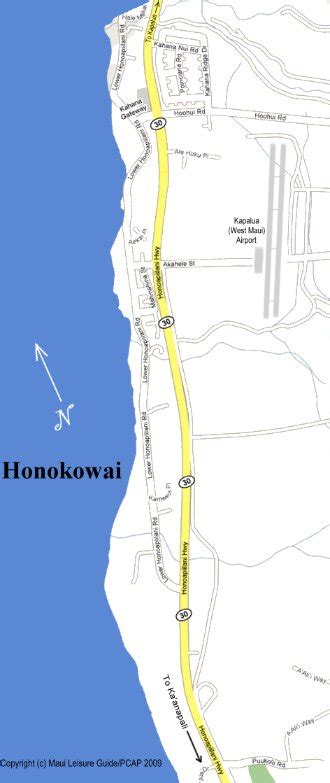 Honokowai Maui Map Map Of Honokowai
