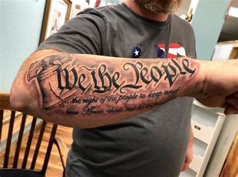 25 We The People Tattoo Design Ideas For Patriots