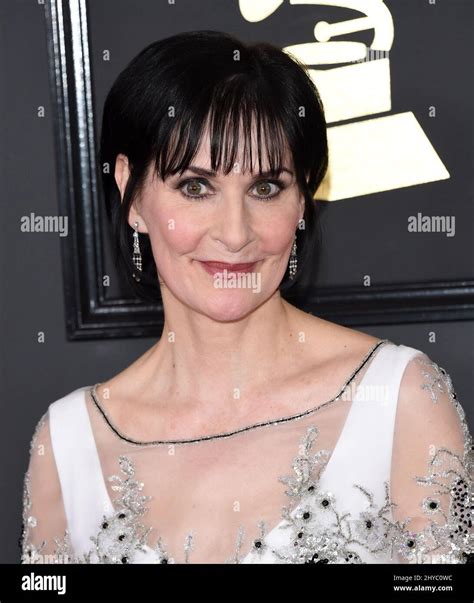Enya Attending The 59th Annual Grammy Awards In Los Angeles Stock Photo