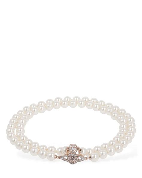 Vivienne Westwood Graziella Two Row Imitation Pearl Choker In Natural Lyst UK